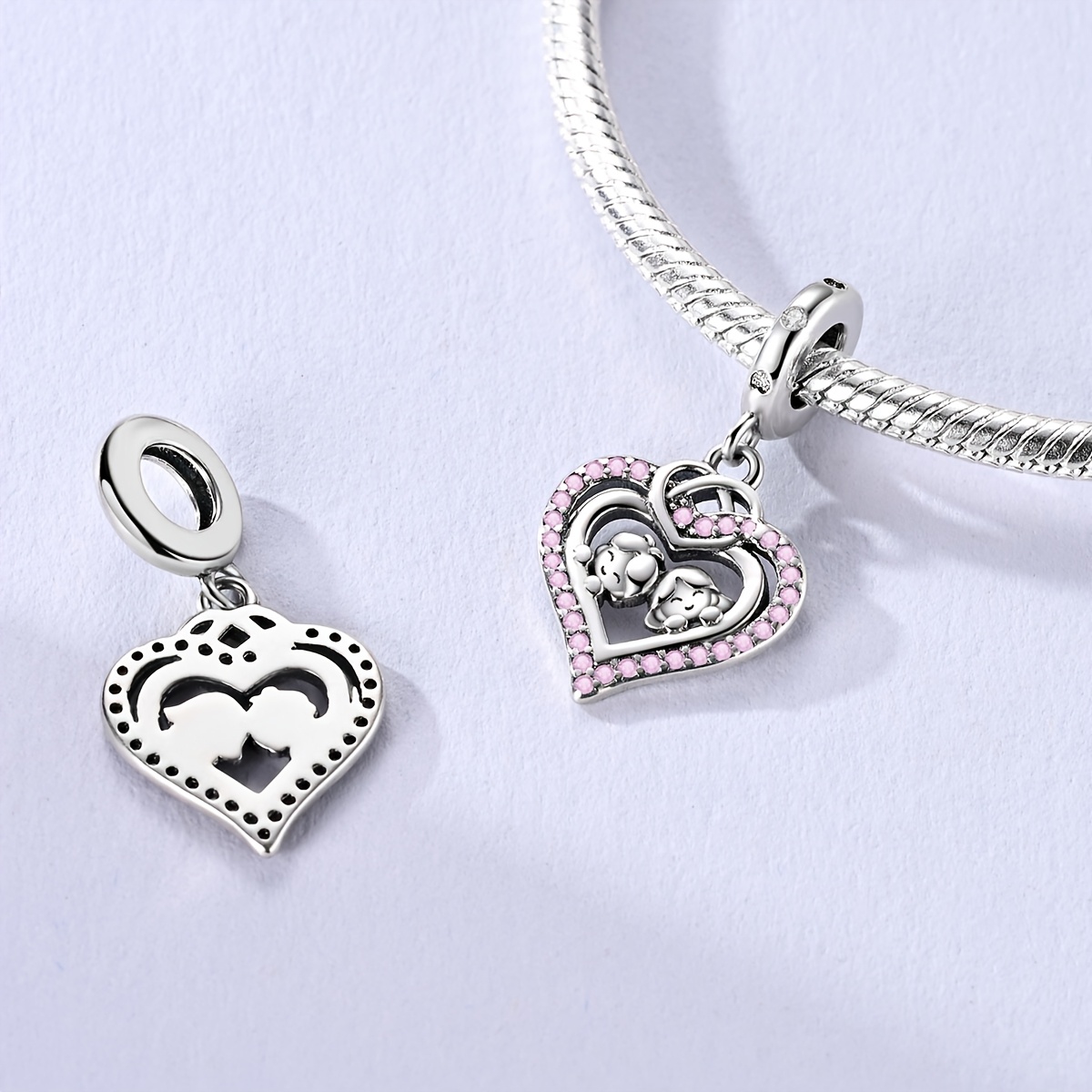 Silvery Charms Beads for Bracelet & Necklace Making